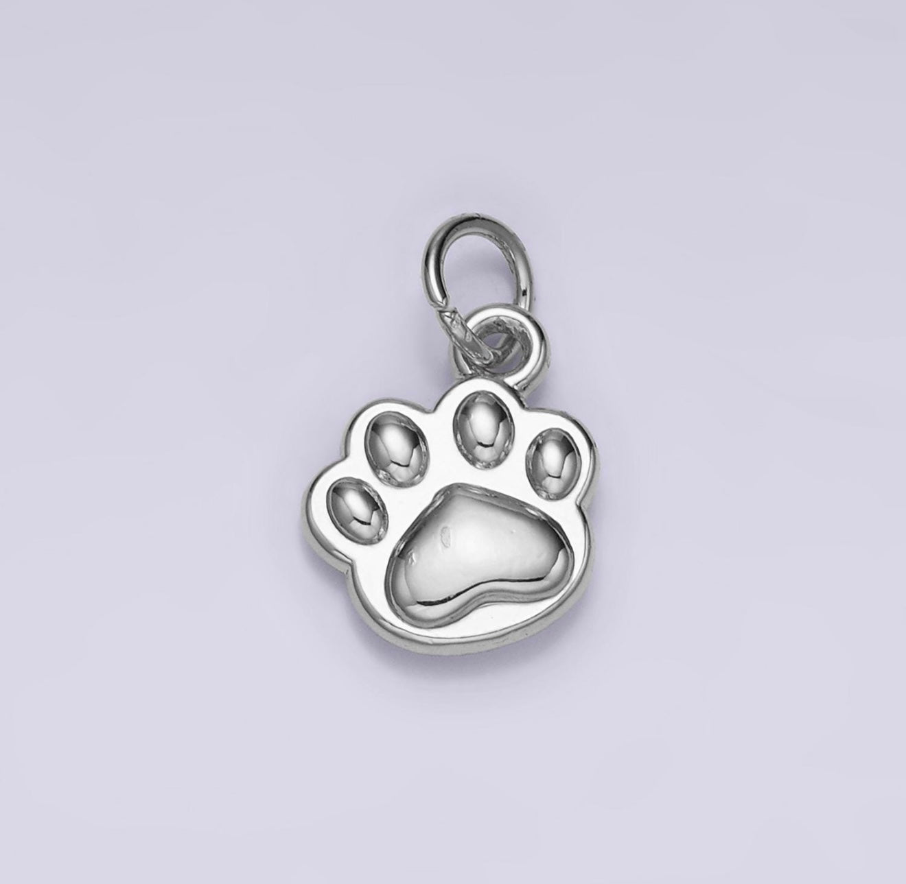 Silver Paw Print Charm