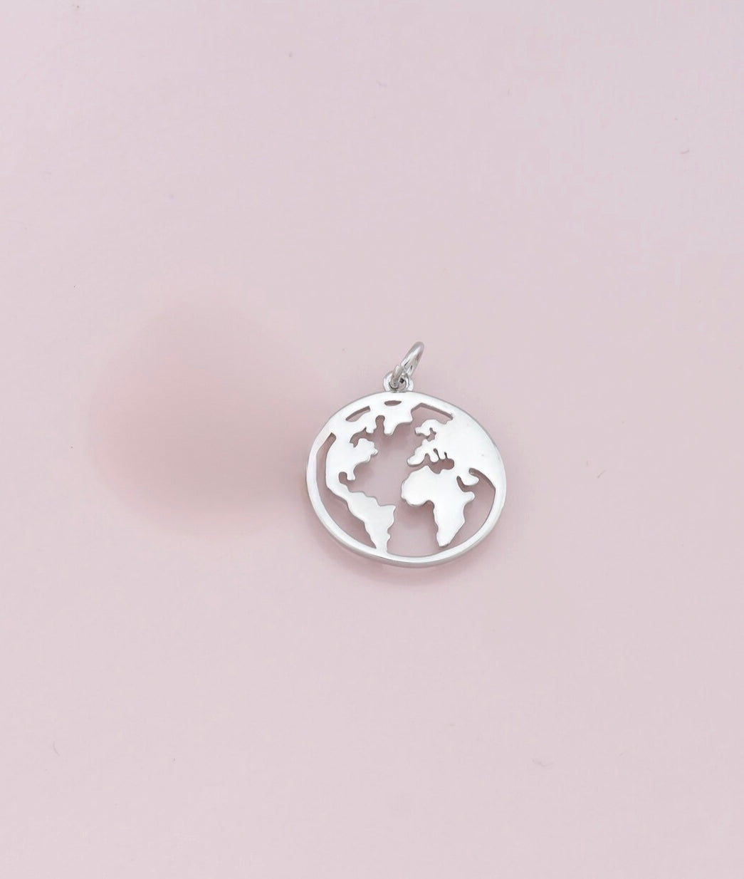 Silver World Charm