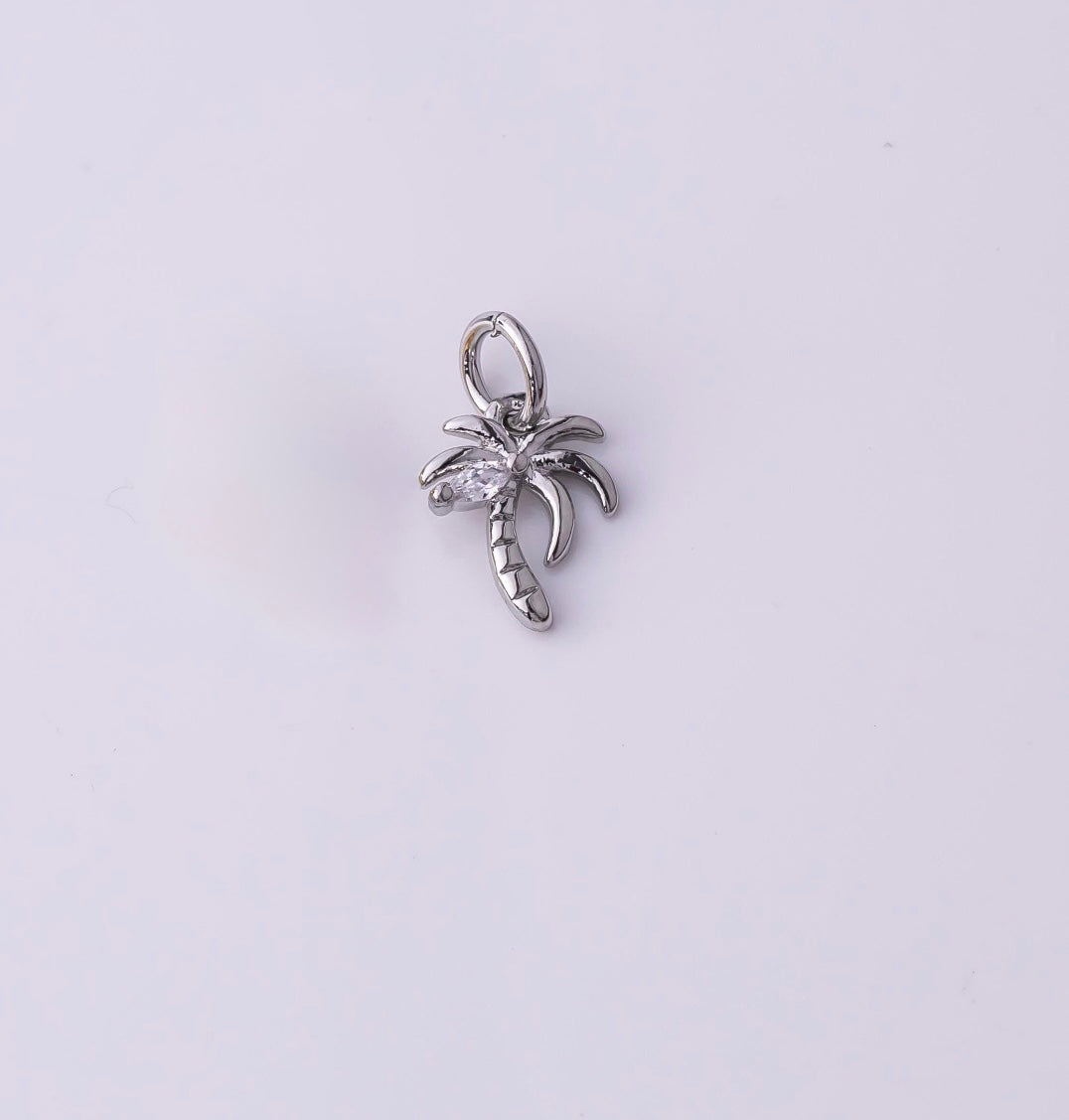 Silver Palm Tree Charm