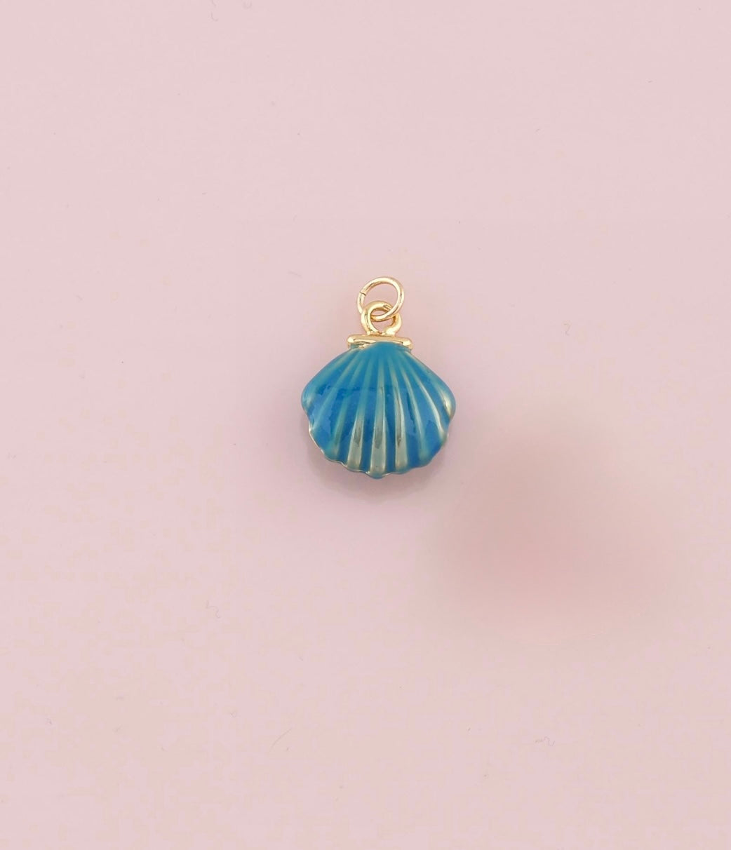 Blue Clam Shell Charm