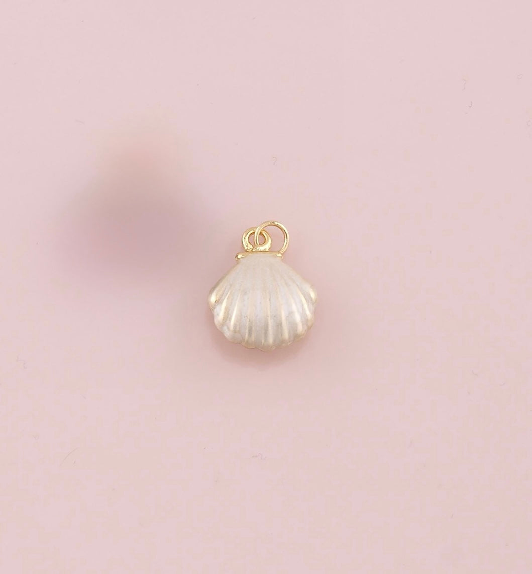 White Clam Shell Charm