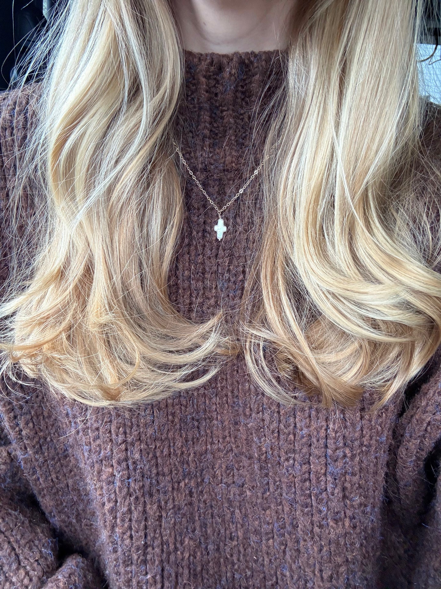 Pearl Cross Necklace