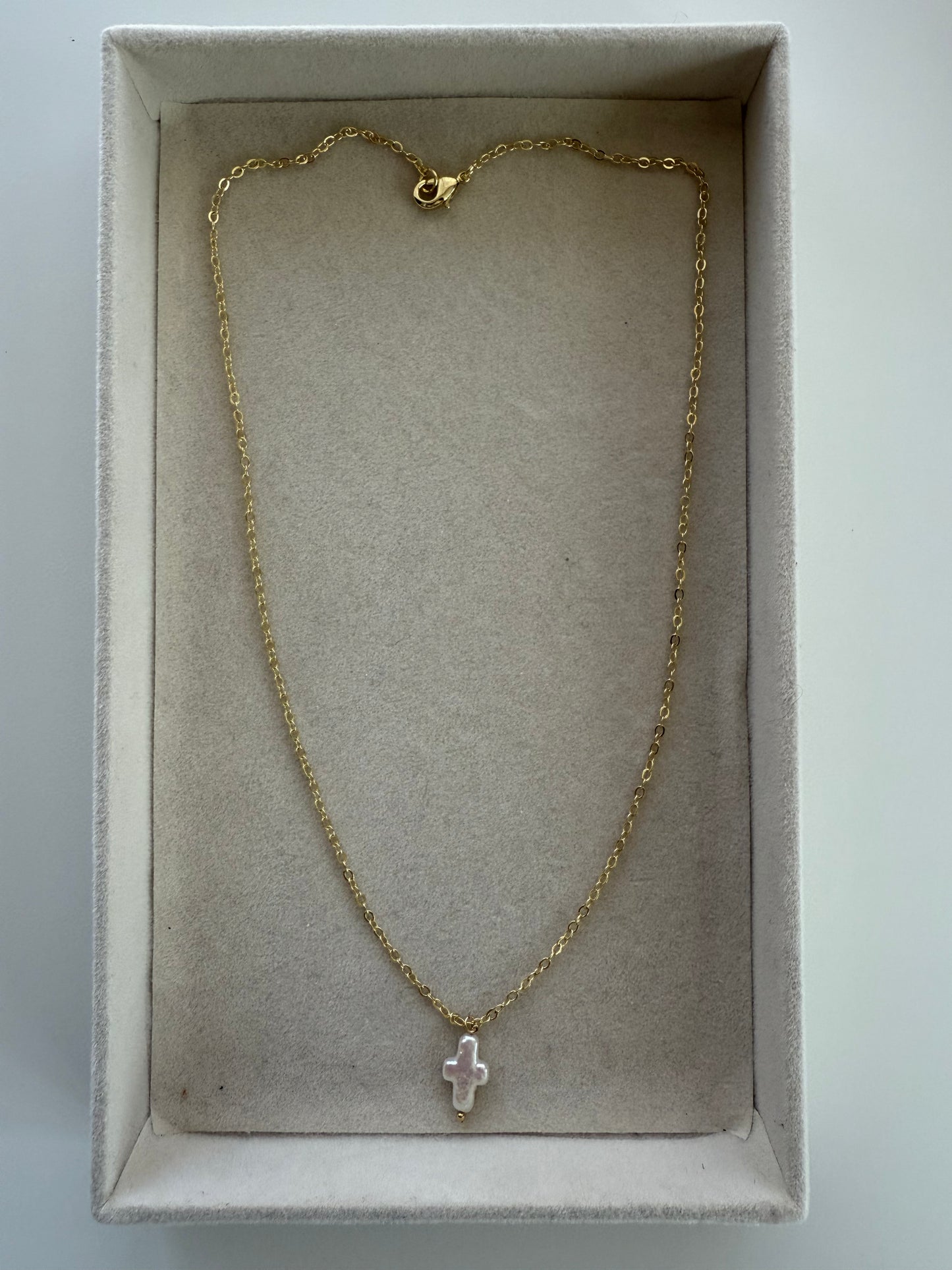 Pearl Cross Necklace