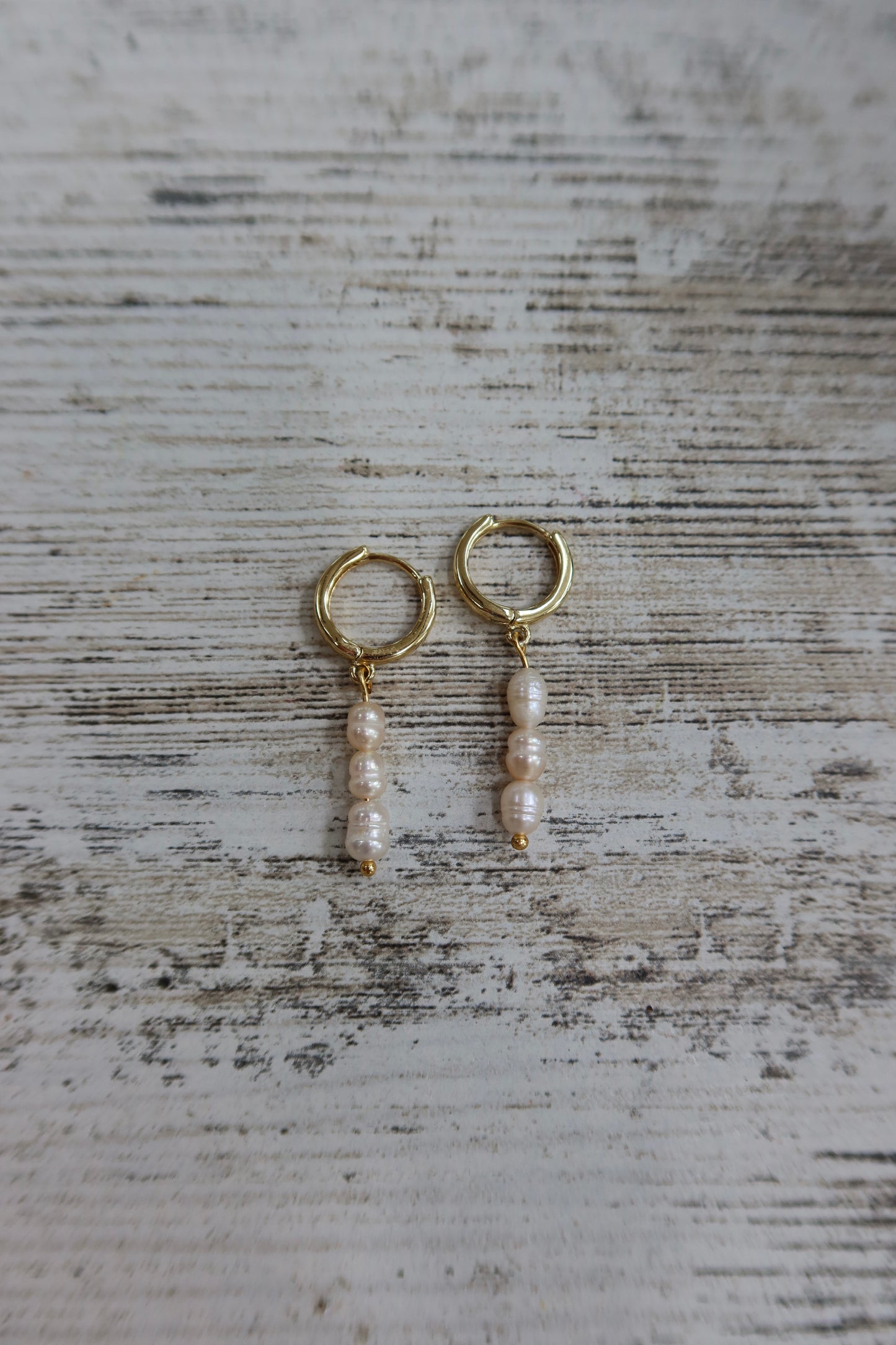 triple drop pearl earrings