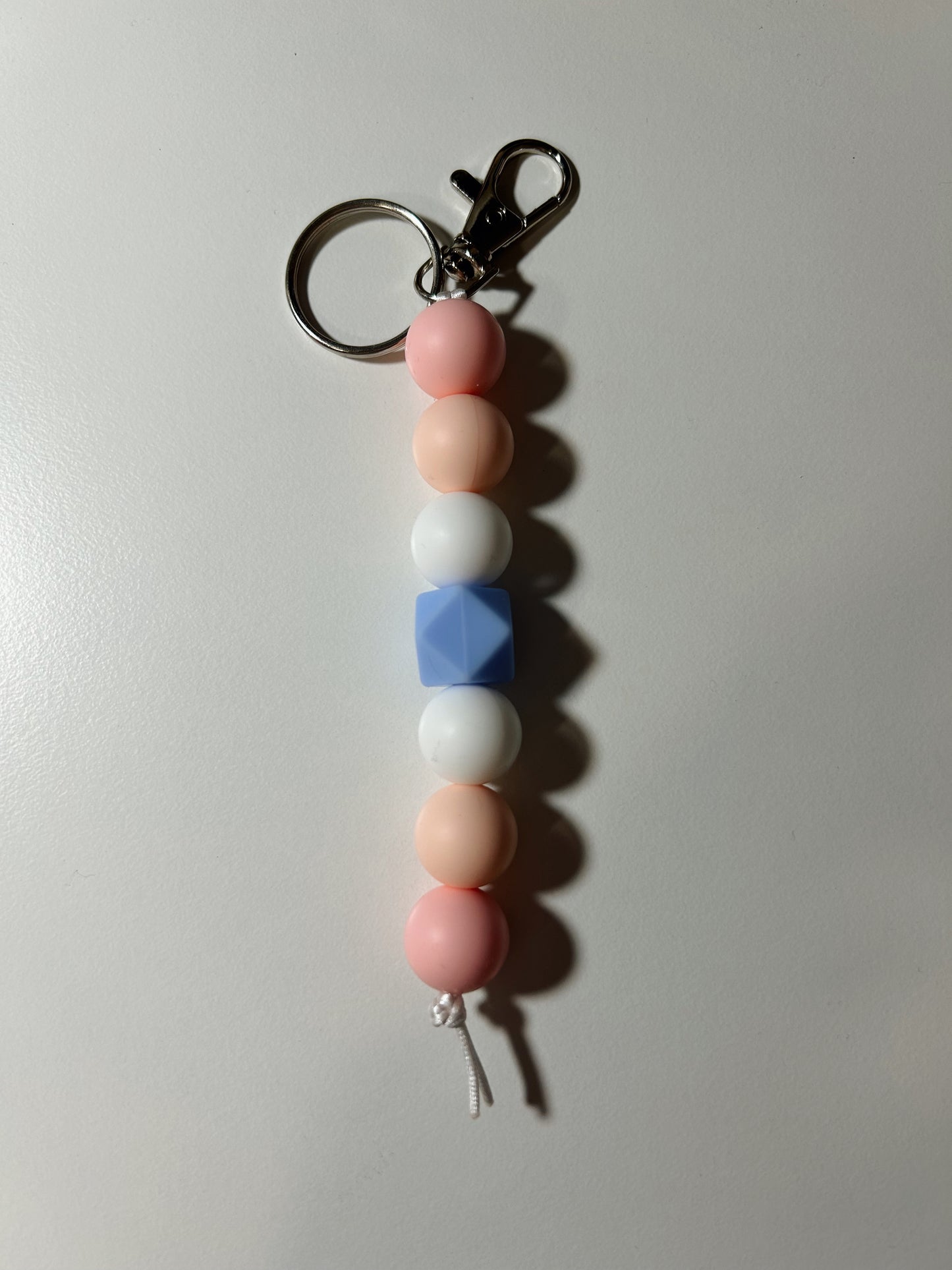 blue hex keychain