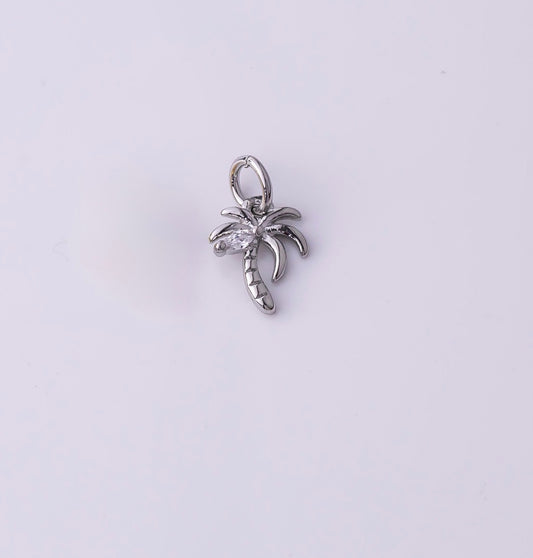 Silver Palm Tree Charm
