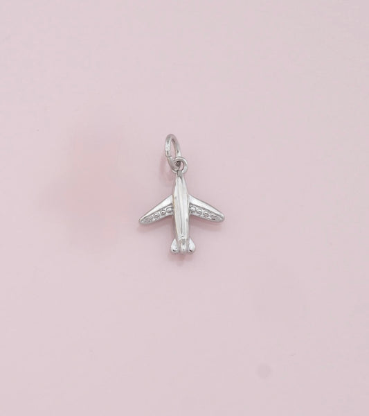 Silver Plane Charm