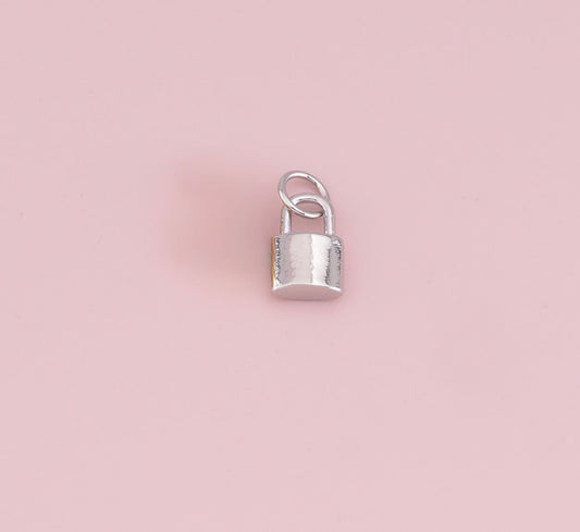 Silver Lock Charm