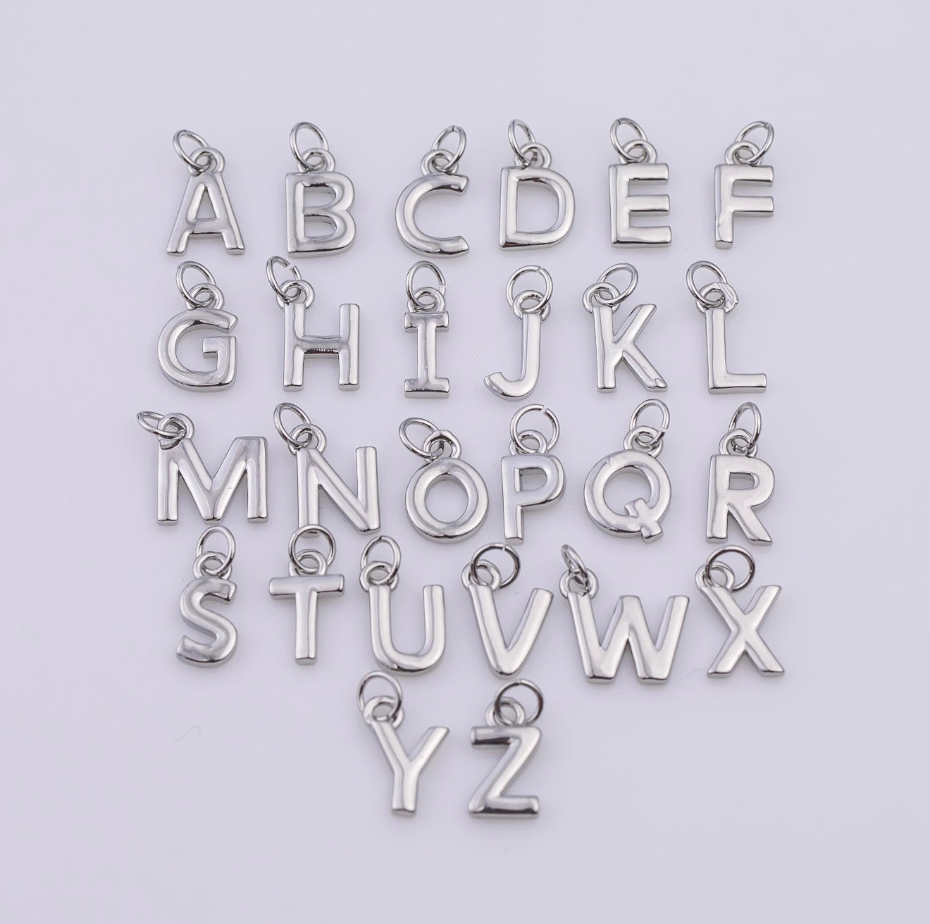 Silver Letter Charm