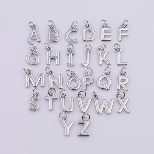 Silver Letter Charm