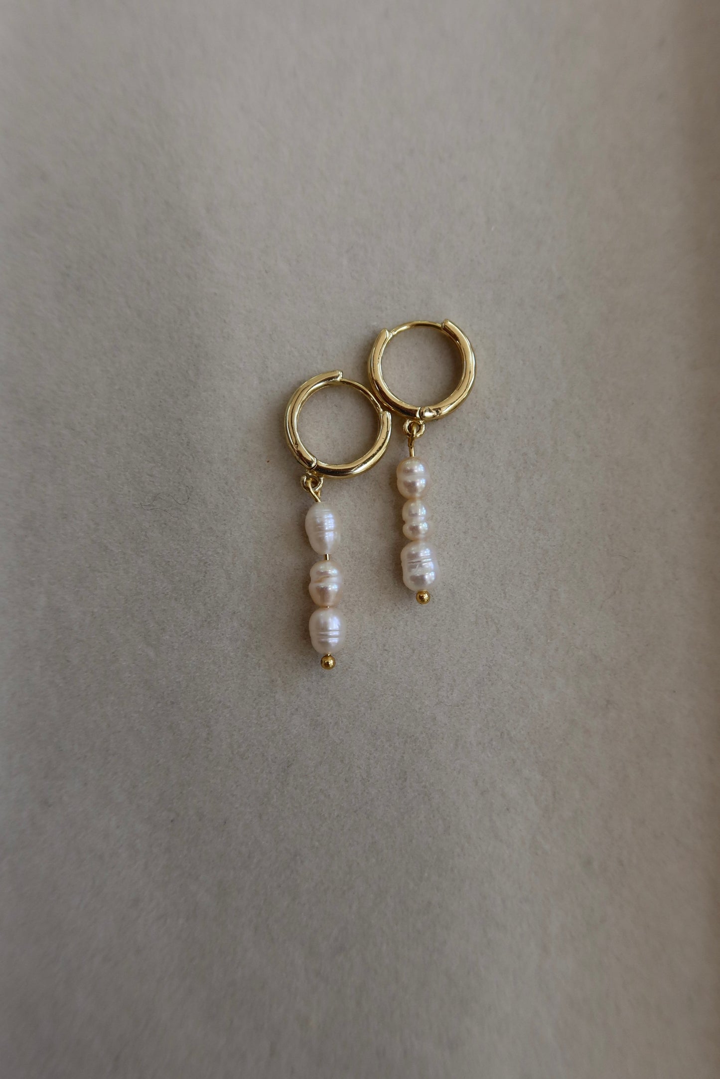 triple drop pearl earrings