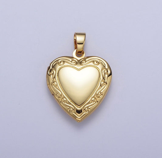 Vintage Heart Locket Charm