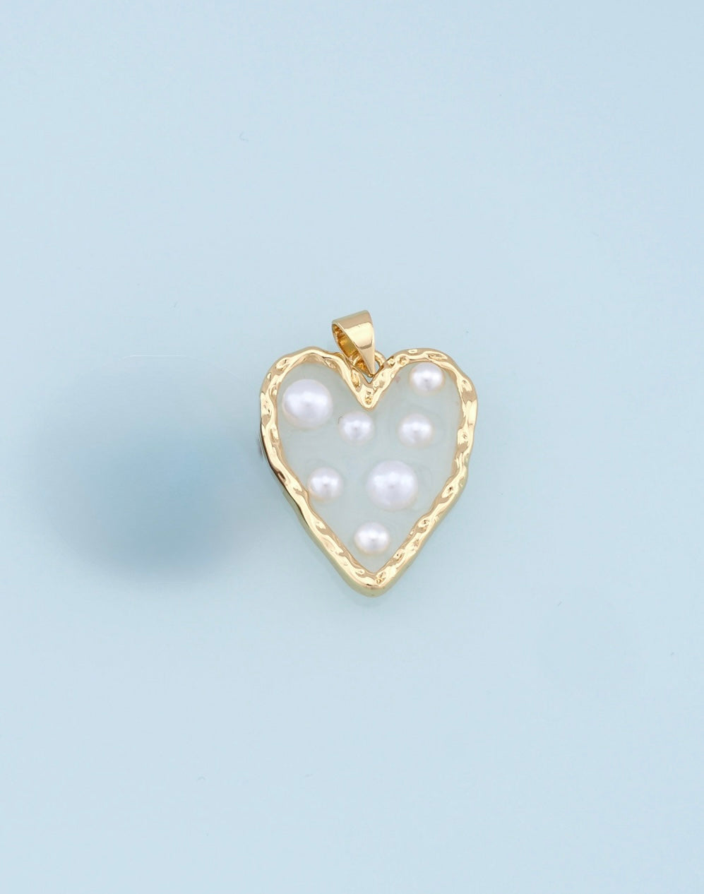 Pearl Heart Charm