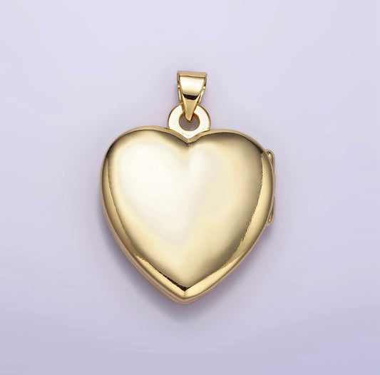 Plain Heart Locket Charm