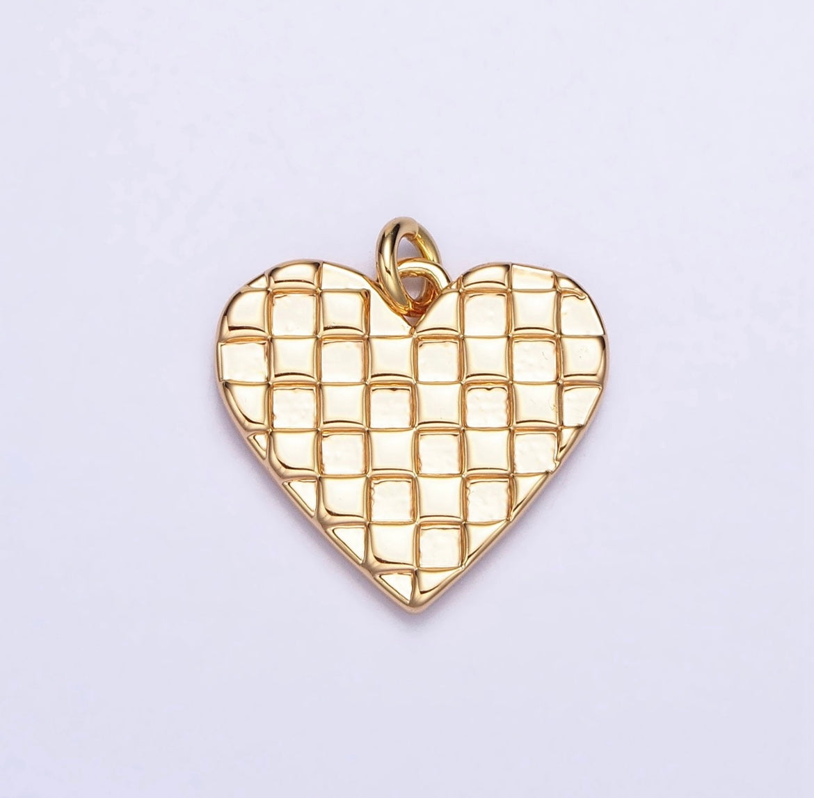 Checkered Heart Charm