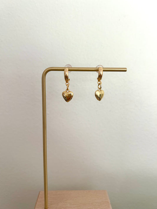 Gold Heart Earrings