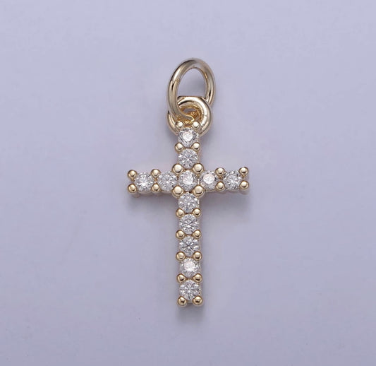 Diamond Cross Charm